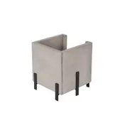 Cal-Mil 22407-6-110 Aspen Stacking Bin, 6" X 6" X 7"H, Black Metal Accents 2 image
