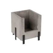 Cal-Mil 22407-6-110 Aspen Stacking Bin, 6" X 6" X 7"H, Black Metal Accents 1 image