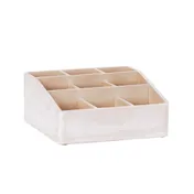 Cal-Mil 22456-113 Condiment Display, 12"W X 12"D X 5.5"H, 9 Section, White-Washed Pine Wood 1 image