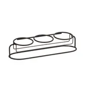 Cal-Mil 22602-16-13 3 Jar Display, 6"W X 5"D X 4.5"H (3) 16 Oz. Jars Included, Black 1 image