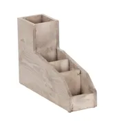 Cal-Mil 22705-110 Tea & Condiment Display, 4"W X 14"D X 9.5"H, 2-Tiered, Aspen 1 image
