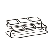 Cal-Mil 22802-6-13 6 Jar Display, 16.5"W X 5"D X 3.75"H, 2 Tiers (6) Square Glass Jars Included 1 image