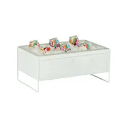 Cal-Mil 22907-12-15 Juno Ice Box, 21" W X 13" D X 9" H White Metal Tub With Water Pan And Liner 1 image
