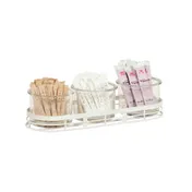 Cal-Mil 22918-4-15 Juno Condiment Jar Display, (3) 16 Oz. Round Glass Jars With Silicone Lined Stainless Steel Solid Lids 1 image