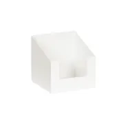 Cal-Mil 23400-5-15 Juno Napkin Holder, White Metal, 5.5"W x 5.55"D x 5.5"H, Fits Cocktail Napkins 2 image