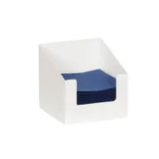 Cal-Mil 23400-5-15 Juno Napkin Holder, White Metal, 5.5"W x 5.55"D x 5.5"H, Fits Cocktail Napkins 1 image
