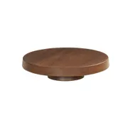 Cal-Mil 23755-102-78 Pedestal Stand, 10.25" Dia x 2.25" H, Brown Walnut Melamine, Dishwasher Safe 2 image