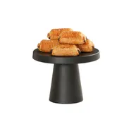 Cal-Mil 23755-107-13 Pedestal Stand, Black Melamine, 10.25" Diameter x 7.5" Height, Dishwasher Safe 1 image