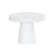 Cal-Mil 23755-107-15 Pedestal Stand Round White Melamine 10.25" Dia x 7.5" H Dishwasher-Safe 2 image