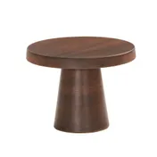 Cal-Mil 23755-107-78 Melamine Pedestal Stand, 10.25" Dia x 7.5" H, Walnut Brown, Dishwasher Safe 2 image