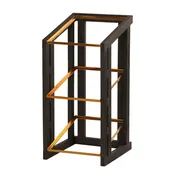Cal-Mil 23781-3-13 Brooklyn Merchandiser, 3-Tier, Textured Wood Finish Accented By Antique Brass Details 2 image