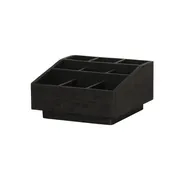 Cal-Mil 23789-13 Brooklyn Condiment Organizer, 12"W X 12"D X 6.5"H, Textured Wood Surface 2 image