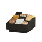Cal-Mil 23789-13 Brooklyn Condiment Organizer, 12"W X 12"D X 6.5"H, Textured Wood Surface 1 image