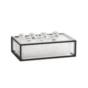 Cal-Mil 23805-12-13 Ice Housing - 12" W x 20" D x 7" H Black Powder-Coated Metal, Water Pan & Liner 1 image