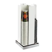 Cal-Mil 3001-55 Cup & Lid Dispenser 4-Sec Revolving 8-1/4" W x 8-1/4" D x 19" H White Fits Lids up to 3-3/4" 1 image
