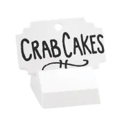Cal-Mil 3344-15SIGN - Tabletop Write-On Sign, 4.5"W x 2"H White Melamine Plastic, Blank Table Number 1 image