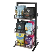 Cal-Mil 3494-3-110 Aspen Merchandiser, 12" X 12" X 31"H (3) Tier, Metal And Gray-Washed Pine Wood 2 image