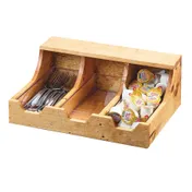 Cal-Mil 3613-3-99 Madera Condiment Organizer, 13.75"W X 10"D X 5.25"H, Rectangular (3) Compartments 1 image