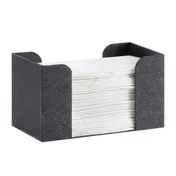 Cal-Mil 3693-13 Classic Napkin Holder, Rectangular 9" W x 5" D x 5" H, Black ABS Plastic, BPA-Free 1 image