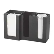 Cal-Mil 375-13 Classic Napkin/Lid Organizer, 13.25"W X 5.25"D X 8"H, 3-Compartment 1 image