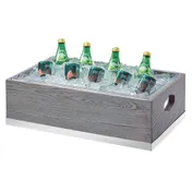 Cal-Mil 3800-12-83 Ice Housing, 21.25"W x 13.25"D x 7"H Rectangular, Ashwood Oak Gray Wash 1 image