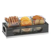 Cal-Mil 3806-87 Cinderwood Jar Holder Tray, 12.75"W X 5"D X 5-1/8"H, Rectangular (3) Glass Jars Included 1 image