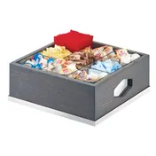 Cal-Mil 3809-83 Ashwood Condiment Organizer, 12"W X 12"D X 6"H (9) Section, Square 1 image