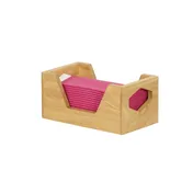 Cal-Mil 3810-21 Sydney Napkin Holder, 9" W x 5" D x 4.5" H, Oak Wood Construction 1 image