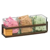 Cal-Mil 3910-3-84 Sierra Jar Display, 13"W X 5"D X 4.25"H (3) 4"W X 4"D Glass Jars, Rectangular 2 image