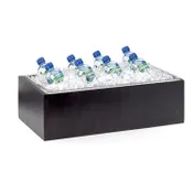 Cal-Mil 475-12-96 Midnight Bamboo Ice Housing, 12"W X 20"D X 6.5"H Wood Bar With Polycarbonate Pan 1 image