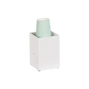 Cal-Mil 787-15 White Classic Metal Napkin Display, 4.25" W x 4.25" D x 6" H, Compact Tabletop Holder 1 image