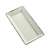 American Metalcraft AWMEL23 Plastic Serving Platter, 18" L x 8.25" W x 2" H Rectangular Melamine White Dishwasher Safe 1 image