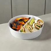 American Metalcraft B122W Round Plastic Bowl, 52 oz (1 Quart), 11.5" L x 5.75" W x 2.6" H, White ABS, Reusable Dinnerware 2 image