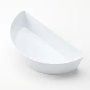 American Metalcraft B122W Round Plastic Bowl, 52 oz (1 Quart), 11.5" L x 5.75" W x 2.6" H, White ABS, Reusable Dinnerware 1 image