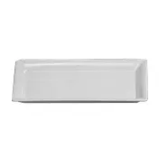 American Metalcraft CER19 Platter 14" L x 7-1/2" W x 2" H Wide Rim Dishwasher Safe Lead Free IS11 Stand 1 image