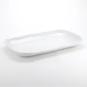 American Metalcraft CPL21CL Plastic Serving Platter, 21" L x 12-7/8" W x 2" H White Melamine, BPA-Free, NSF 1 image