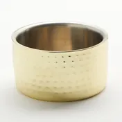 American Metalcraft GHW4 Insulated Serving Bowl, 4-3/4" Dia x 2-1/2" H, 1 Quart (17 oz), Steel, Gold 1 image