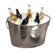 American Metalcraft GPTUB20 25-Quart Tin Tub, 20" L x 15" W x 11" H, Side Handles - Hand Wash 1 image
