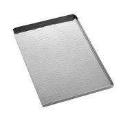 American Metalcraft HMST12 Rectangular Serving Tray, 12" L x 8-1/4" W x -1/2" H, Stainless Steel, Hammered 1 image