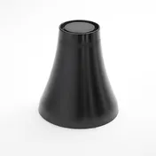 American Metalcraft LFTB67 Black Melamine Lift Pedestal, 6-1/2" Dia x 7-1/8" H, 5"-9" Height 1 image