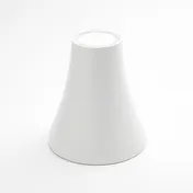 American Metalcraft LFTW67 Pedestal- 6-1/2" Dia x 7-1/8" H, White Melamine Lift, Height5-9"/Dia5-10" 1 image