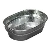 American Metalcraft MTUB69 32-oz Tub, 8.63" L x 5.5" W x 2.5" H, Tin, Oval, Side Handles, Hand Wash 1 image