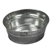 American Metalcraft MTUB83 37-Oz Beverage Tub, 8" Dia x 3-1/8" H Tin with Handles - Hand Wash 1 image