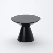 American Metalcraft MWPD5 Pedestal Stand, Round Espresso Wood, 7" Dia x 5-1/4" H, Black 1 image