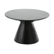 American Metalcraft MWPD7 Pedestal Display Stand - 7.25" H Round Black Wood Base, Height 5-9" 1 image