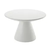 American Metalcraft MWPDW7 Pedestal Stand, 7-1/4" Height, Round White Wood, Hampton Collection 1 image