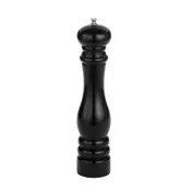 American Metalcraft PMBL12 Pepper Mill, Black Wood, 12" Height, Hand Crank Grinder for Salt & Pepper 1 image