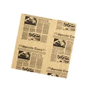American Metalcraft PPCN1212 - 12" x 12" Square Fry Basket Liner, Newsprint Color, Paper Material - 1000/Pack 1 image
