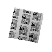 American Metalcraft PPRN1616 - 16" x 16" Fry & Basket Liner, Newsprint Color, Newspaper Print Paper - 1000/Pack 1 image