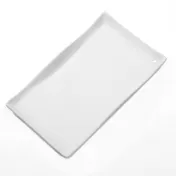 American Metalcraft RTWVY1 White Ceramic Platter, 14-3/8" L x 8-3/4" W, Lead Free, Dishwasher-Safe 1 image